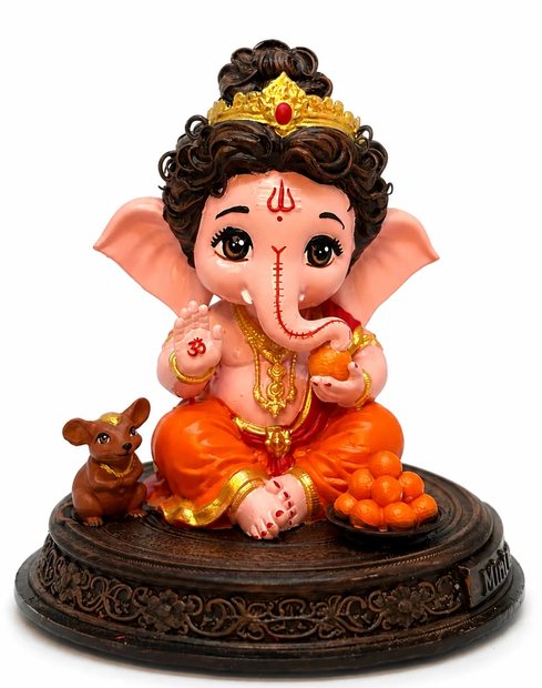 Colourful Bappa invitation